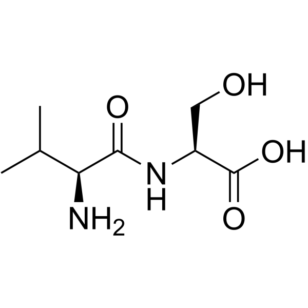 L-缬氨酰基-L-丝氨酸结构式