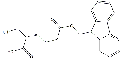 Fmoc-(S)-2-aminomethy-pentanoic acid结构式