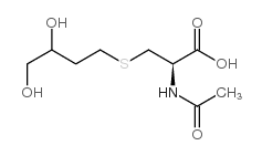 N-乙酰基-S-(3,4-二羟基丁基)-L-半胱氨酸(非对映异构体的混合物)结构式