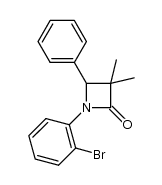 1-(2-bromophenyl)-3,3-dimethyl-4-phenylazetidin-2-one结构式