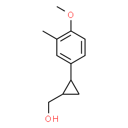 (反式-2-(4-甲氧基-3-甲基苯基)环丙基)甲醇结构式