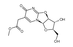 2,2'-anhydro-1-(β-D-arabinofuranosyl)-5-(methoxycarbonylmethyl)-uracil Structure