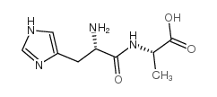 (S)-2-((S)-2-氨基-3-(1H-咪唑-4-基)丙胺基)丙酸结构式