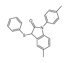 5-methyl-1-(4-methylphenyl)-3-phenylsulfanyl-3H-indol-2-one结构式
