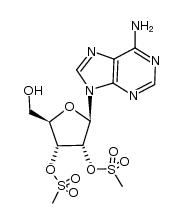 (2R,3R,4R,5R)-2-(6-amino-9H-purin-9-yl)-5-(hydroxymethyl)tetrahydrofuran-3,4-diyl dimethanesulfonate结构式