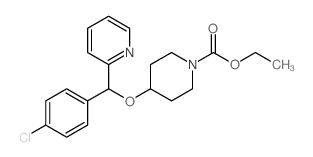 4-((4-氯苯基)(吡啶-2-基)甲氧基)哌啶-1-羧酸乙酯结构式