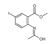 2-乙酰氨基-5-碘苯甲酸甲酯结构式