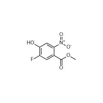 5-氟-4-羟基-2-硝基苯甲酸甲酯结构式