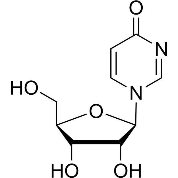 1-BETA-D-呋喃核糖基-4(1H)-嘧啶酮结构式