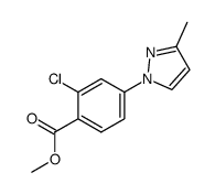 2-chloro-4-(3-methylpyrazol-1-yl)benzoic acid methyl ester结构式