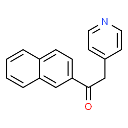 1-(萘-2-基)-2-(吡啶-4-基)乙酮结构式