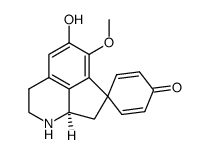 [R,(+)]-1,1',2',3',8',8'a-Hexahydro-5'-hydroxy-6'-methoxyspiro[2,5-cyclohexadiene-1,7'-cyclopenta[ij]isoquinoline]-4-one结构式