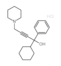 Benzenemethanol, a-cyclohexyl-a-[3-(1-piperidinyl)-1-propyn-1-yl]-,hydrochloride (1:1) Structure