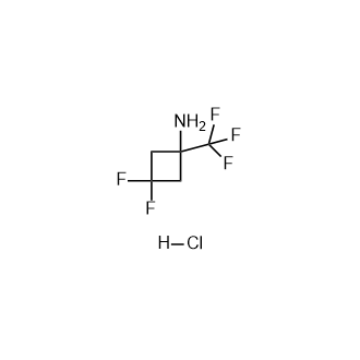 3,3-二氟-1-(三氟甲基)环丁-1-胺盐酸盐结构式
