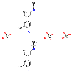 4-氨基-N-乙基-N-(beta-甲磺酰胺乙基)间甲苯胺硫酸盐结构式
