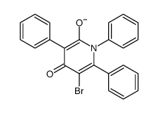 5-bromo-4-oxo-1,3,6-triphenylpyridin-2-olate结构式