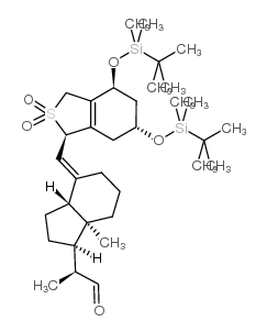 4-[[(4S,6R)-4,6-Bis[[(tert-butyl)dimethylsilyl]oxy]-1,3,4,5,6,7-hexahydro-2,2-dioxidobenzo[c]thien-1-yl]methylene]octahydro-a,7a-dimethyl-1H-indene-1-acetaldehyde Structure