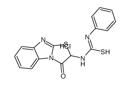 1-(1-oxo-[1,3]thiazolo[3,2-a]benzimidazol-2-yl)-3-phenylthiourea,hydrochloride结构式