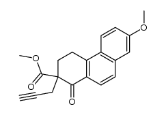 methyl 7-methoxy-1-oxo-2-(prop-2-yn-1-yl)-1,2,3,4-tetrahydrophenanthrene-2-carboxylate Structure