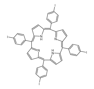 5,10,15,20-tetra-(4-iodophenyl)porphyrin Structure