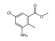 3-氨基-5-氯-2-甲基苯甲酸甲酯结构式