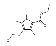Ethyl 4-(2-chloroethyl)-3,5-dimethyl-1H-pyrrole-2-carboxylate Structure