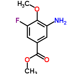 3-氨基-5-氟-4-甲氧基苯甲酸甲酯结构式