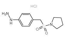4-(吡咯烷基磺酰基甲基)苯肼盐酸盐结构式
