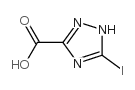 5-碘-1H-1,2,4-三氮唑-3-羧酸结构式