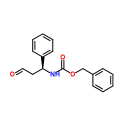Benzyl [(1S)-3-oxo-1-phenylpropyl]carbamate结构式