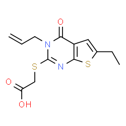 (3-ALLYL-6-ETHYL-4-OXO-3,4-DIHYDRO-THIENO[2,3-D ]PYRIMIDIN-2-YLSULFANYL)-ACETIC ACID Structure