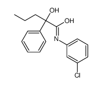 N-(3-chlorophenyl)-2-hydroxy-2-phenylpentanamide结构式