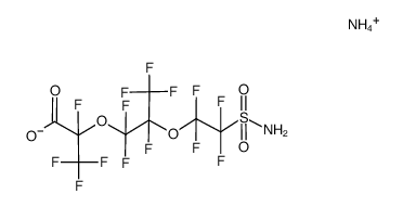 ammonium 2-[2-[2-(aminosulphonyl)-1,1,2,2-tetrafluoroethoxy]-1,1,2,3,3,3-hexafluoropropoxy]-2,3,3,3-tetrafluoropropionate structure
