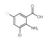 2-氨基-3-溴-5-氯苯甲酸结构式