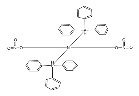 dinitratobis(triphenylphosphine)nickel(II)结构式