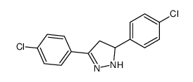 3,5-bis(4-chlorophenyl)-4,5-dihydro-1H-pyrazole结构式