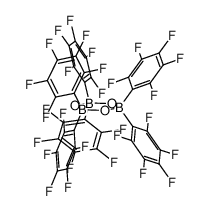 bis(pentafluorophenyl)boronic acid trimer Structure