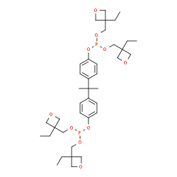 isopropylidenedi-p-phenylenebis[bis[(3-ethyl-3-oxetanyl)methyl]phosphine] Structure
