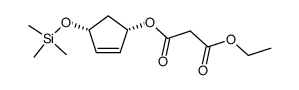 dl-Ethyl 4α-trimethylsilyloxy-2-cyclopenten-1α-yl malonate结构式