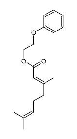 2-phenoxyethyl 3,7-dimethylocta-2,6-dienoate结构式