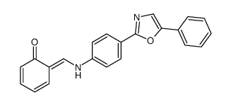 6-[[4-(5-phenyl-1,3-oxazol-2-yl)anilino]methylidene]cyclohexa-2,4-dien-1-one结构式