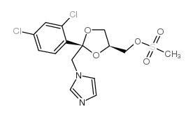 顺式-2-(2,4-二氯苯基)-2-(1H-咪唑-1-甲基)-1,3-二氧戊环-4-甲基甲磺酸酯结构式