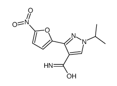 3-(5-nitrofuran-2-yl)-1-propan-2-ylpyrazole-4-carboxamide结构式