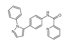 N-[4-(2-phenylpyrazol-3-yl)phenyl]pyridine-2-carboxamide结构式