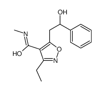3-ethyl-5-(2-hydroxy-2-phenylethyl)-N-methyl-1,2-oxazole-4-carboxamide结构式
