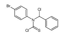 N-(4-bromophenyl)-N-[chloro(phenyl)methyl]carbamothioyl chloride Structure