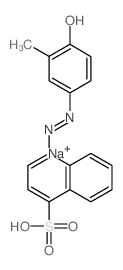 4-[(2E)-2-(3-methyl-4-oxo-1-cyclohexa-2,5-dienylidene)hydrazinyl]naphthalene-1-sulfonic acid Structure