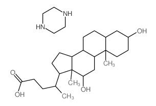 4-(3,12-dihydroxy-10,13-dimethyl-2,3,4,5,6,7,8,9,11,12,14,15,16,17-tetradecahydro-1H-cyclopenta[a]phenanthren-17-yl)pentanoic acid; piperazine structure