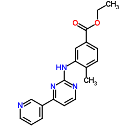 4-甲基-3-[[4-(3-吡啶基)-2-嘧啶基]氨基]苯甲酸乙酯结构式