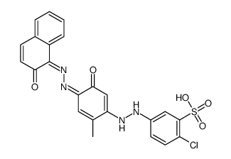 2-chloro-5-[[5-hydroxy-4-[(2-hydroxy-1-naphthyl)azo]-o-tolyl]azo]benzenesulphonic acid结构式